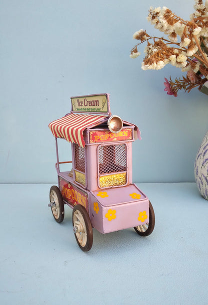 Miniature Ice Cream Cart, Retro Popcorn Stand, Fair Theme Party Table Decor