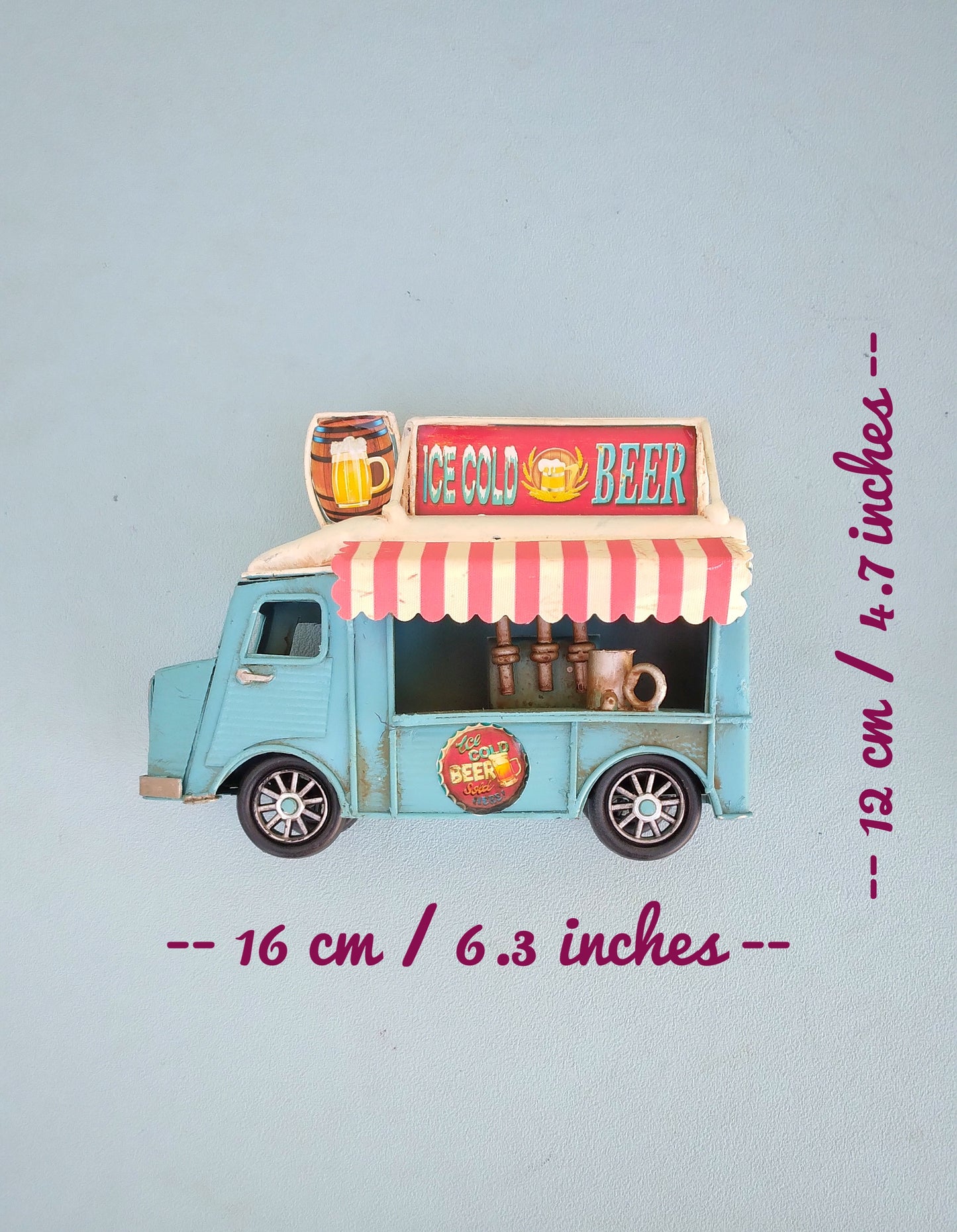 Retro Metal Van, Miniature Beer Truck, Gift For Pub Owner