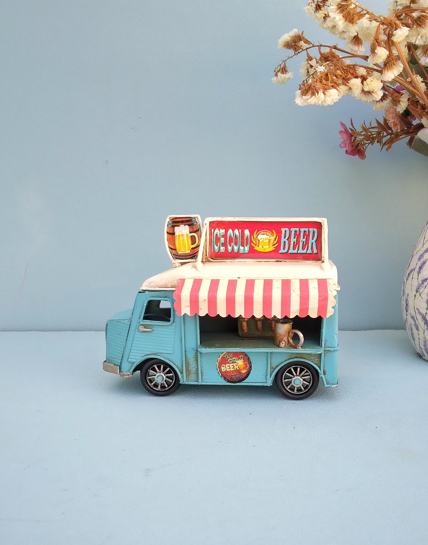 Retro Metal Van, Miniature Beer Truck, Gift For Pub Owner