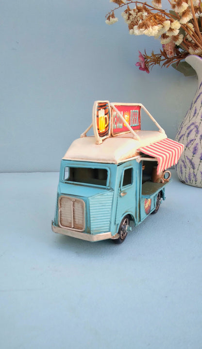 Retro Metal Van, Miniature Beer Truck, Gift For Pub Owner