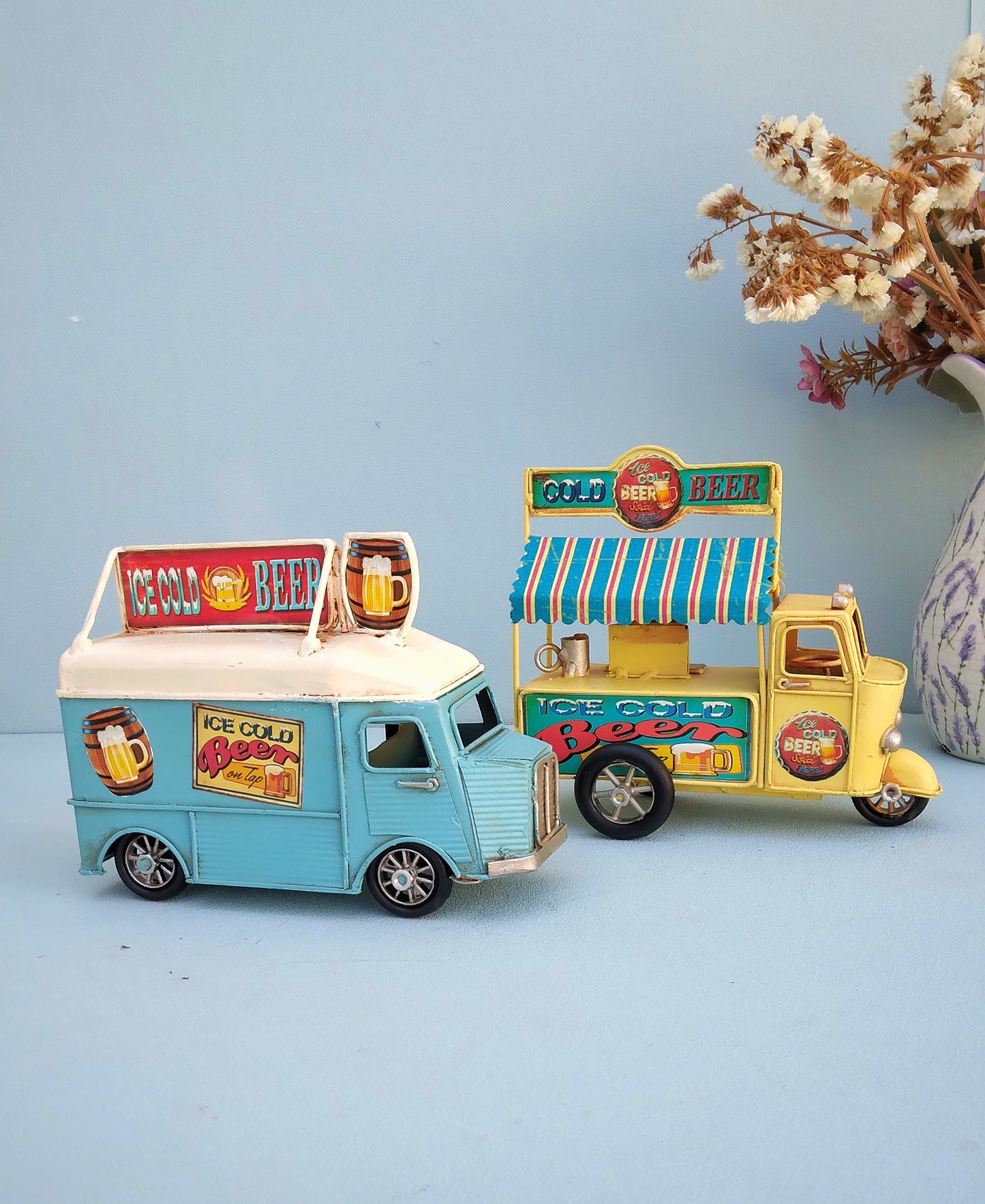 Retro Metal Van, Miniature Beer Truck, Gift For Pub Owner