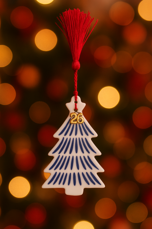 Πορσελάνινο Γούρι 2026 Χριστουγεννιάτικο Δεντράκι