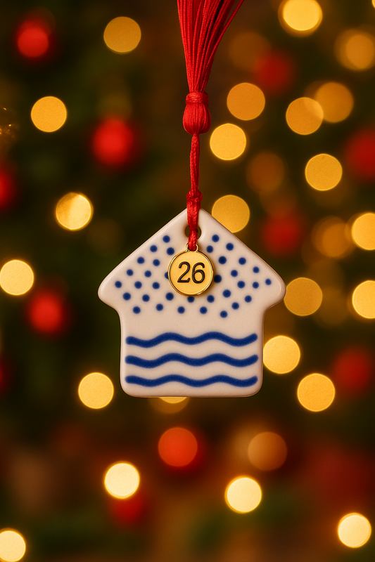 Πορσελάνινο Γούρι 2026 Σπιτάκι