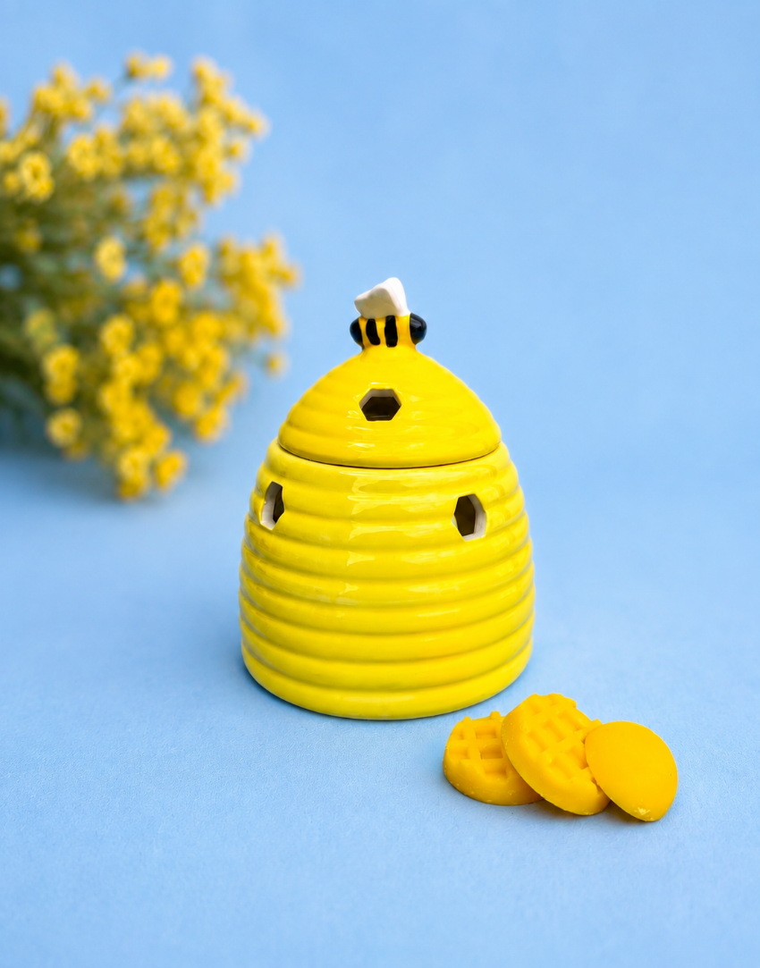 Beehive Wax Melt Burner And Soy Wax Melts Gift Box, Essential Oils Diffuser, Cute Bee Gifts For Nature Lover