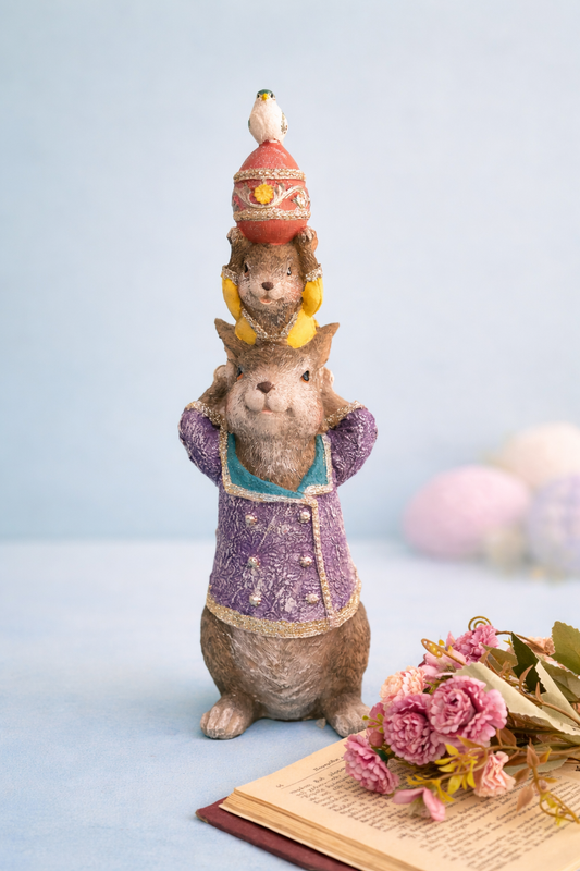 Bunny Dad And Son Figurine, Peter Rabbit Baby Shower Gift