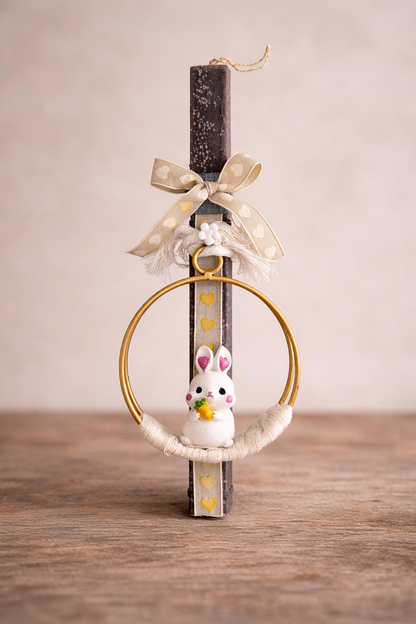 Easter Candle Bunny on a Swing