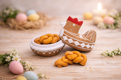 Easter Chicken Papier Mache Box with Tsoureki Wax Melts | Greek Easter Gift | Handmade Easter Decor