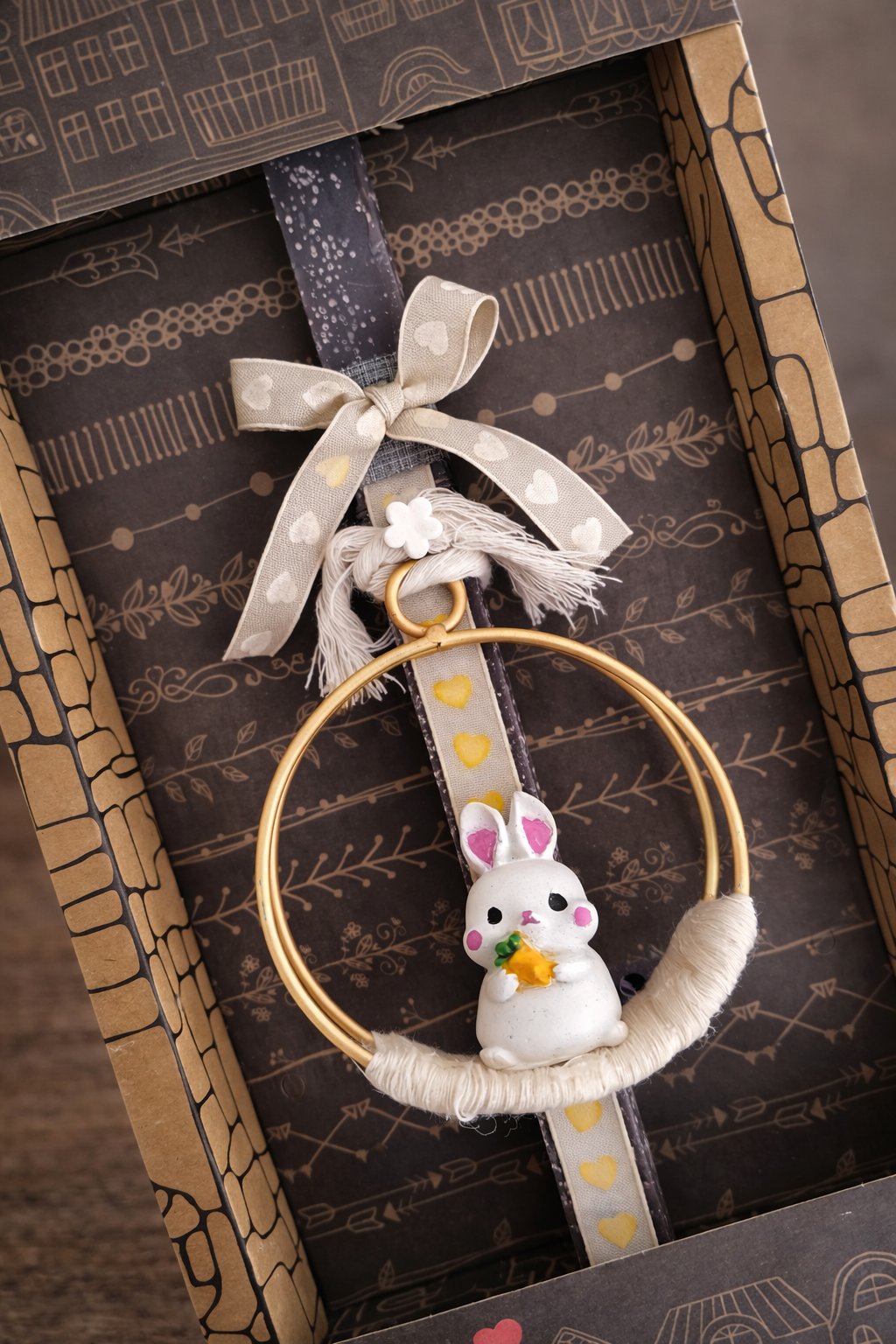 Easter Candle Bunny on a Swing