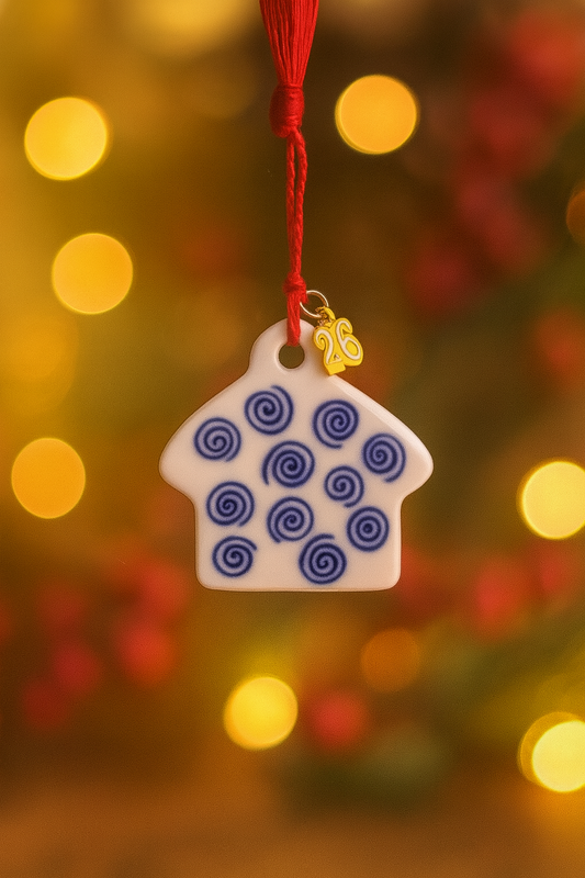 Πορσελάνινο Γούρι 2026 Σπιτάκι