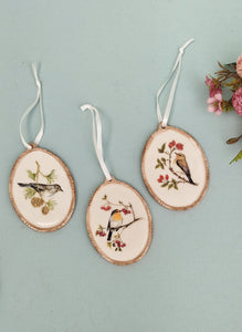 Christmas Tree Bird Ornaments, Porcelain Hanging Ornament