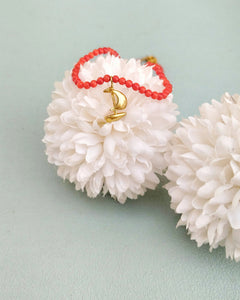 Beaded Gemstone Sailboat Necklace, Cute 18k Gold Plated Silver Boat Charm In Tiny Beads Necklace