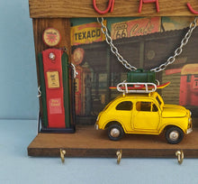 Load image into Gallery viewer, Gas Station Key Holder For Wall, Key Organizer With Retro Metal Car
