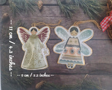 Load image into Gallery viewer, Angel Christmas Ornament For Tree Decoration, Vintage Double Sided Metal Hanging Angel
