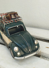 Load image into Gallery viewer, Large Retro Metal Car, Vintage Aesthetic Citroen 2 CV With Skiing Accessories
