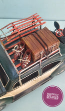 Load image into Gallery viewer, Large Retro Metal Car, Vintage Aesthetic Citroen 2 CV With Skiing Accessories
