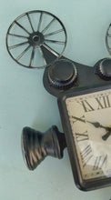Load image into Gallery viewer, Vintage Film Movie Camera Table Clock, Industrial Analog Floor Clock

