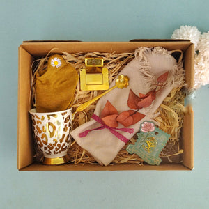 Care Package For Her, Gold Hygge Gift Box, Get Well Soon Gift For Colleague