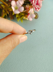 Adjustable Bee Ring, Gold Plated Or Sterling Silver Open Ring