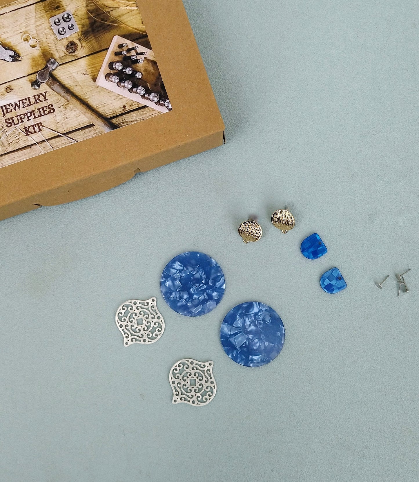 Jewelry Making For Beginners, Cobalt Blue And White Moroccan Earrings