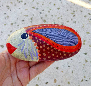 Paper Weight, Fish Painted Rocks