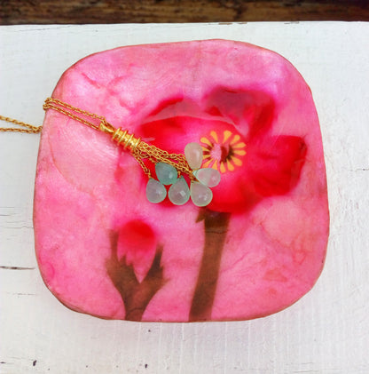 Small Pink Floral Ring Dish Made From Vegetable Ivory