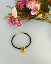 Load image into Gallery viewer, Personalized Crescent Moon Bangle Bracelet, Adjustable Layering Bracelet With Moon Phase
