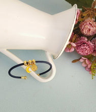 Load image into Gallery viewer, Personalized Crescent Moon Bangle Bracelet, Adjustable Layering Bracelet With Moon Phase
