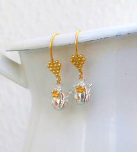 Load image into Gallery viewer, Prince Frog Gold Silver Dangle Earrings
