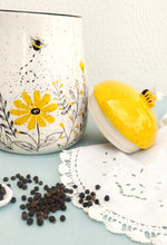 Load image into Gallery viewer, Bee Ceramic Canister Set, Speckled Ceramic Coffee Sugar Jar With Lid, Wedding Gift For Home
