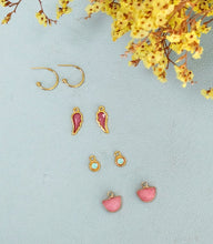 Load image into Gallery viewer, Mix And Match Huggie Hoop Earrings, Transforming Charm Hoops, 4 Pair Of Earrings In 1
