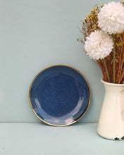 Load image into Gallery viewer, Gold Ceramic Rimmed Plates, Fine Porcelain Small Plates
