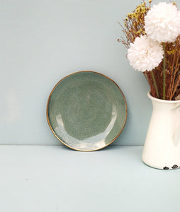 Gold Ceramic Rimmed Plates, Fine Porcelain Small Plates