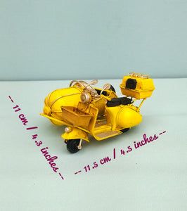 Yellow Motorcycle With Sidecar