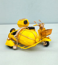Load image into Gallery viewer, Yellow Motorcycle With Sidecar
