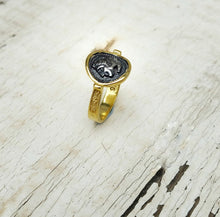 Load image into Gallery viewer, Ancient Greek Coin Ring With Alexander The Great, Unisex Signet Ring

