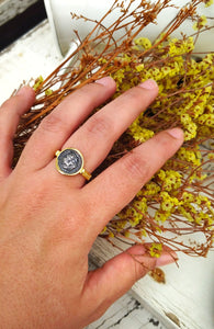 Ancient Greek Coin Ring With Alexander The Great, Unisex Signet Ring