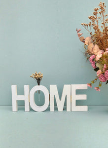 Wooden Home Folding Sign With Test Tube Vase, New Home Gift For Couple