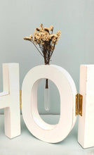 Load image into Gallery viewer, Wooden Home Folding Sign With Test Tube Vase, New Home Gift For Couple
