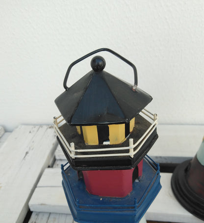 Lighthouse Candle Holder, Metal Lantern, Man Cave Gift