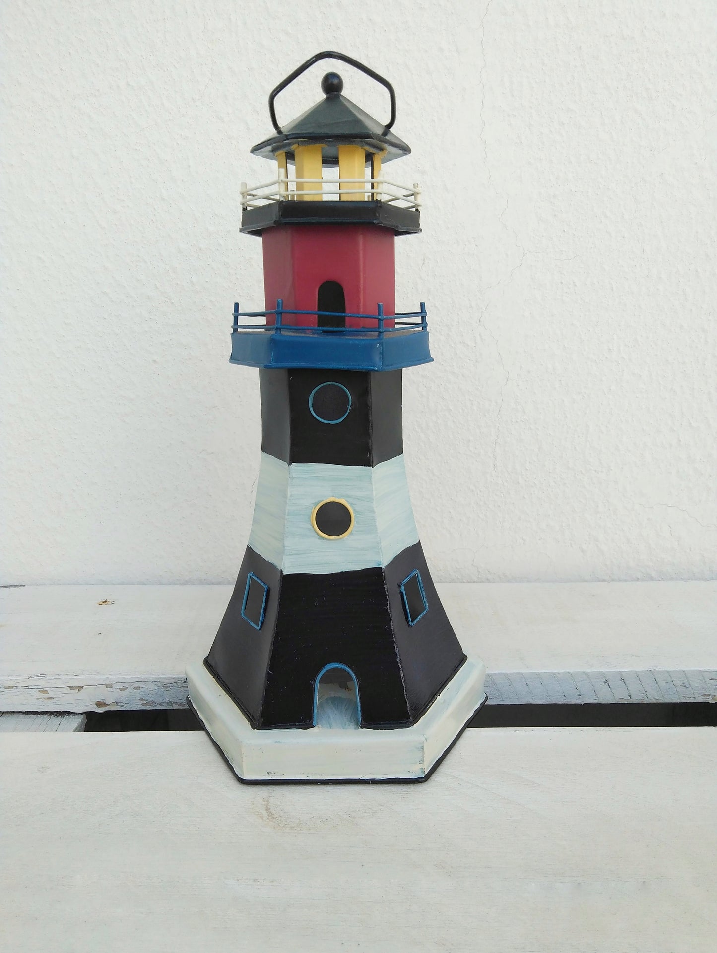 Lighthouse Candle Holder, Metal Lantern, Man Cave Gift