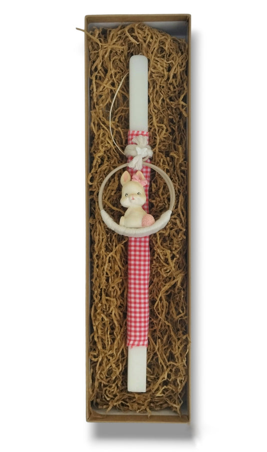 Easter Candle Bunny with Bow