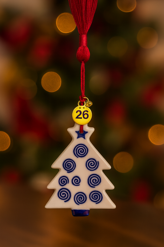 Πορσελάνινο Γούρι 2026 Χριστουγεννιάτικο Δεντράκι