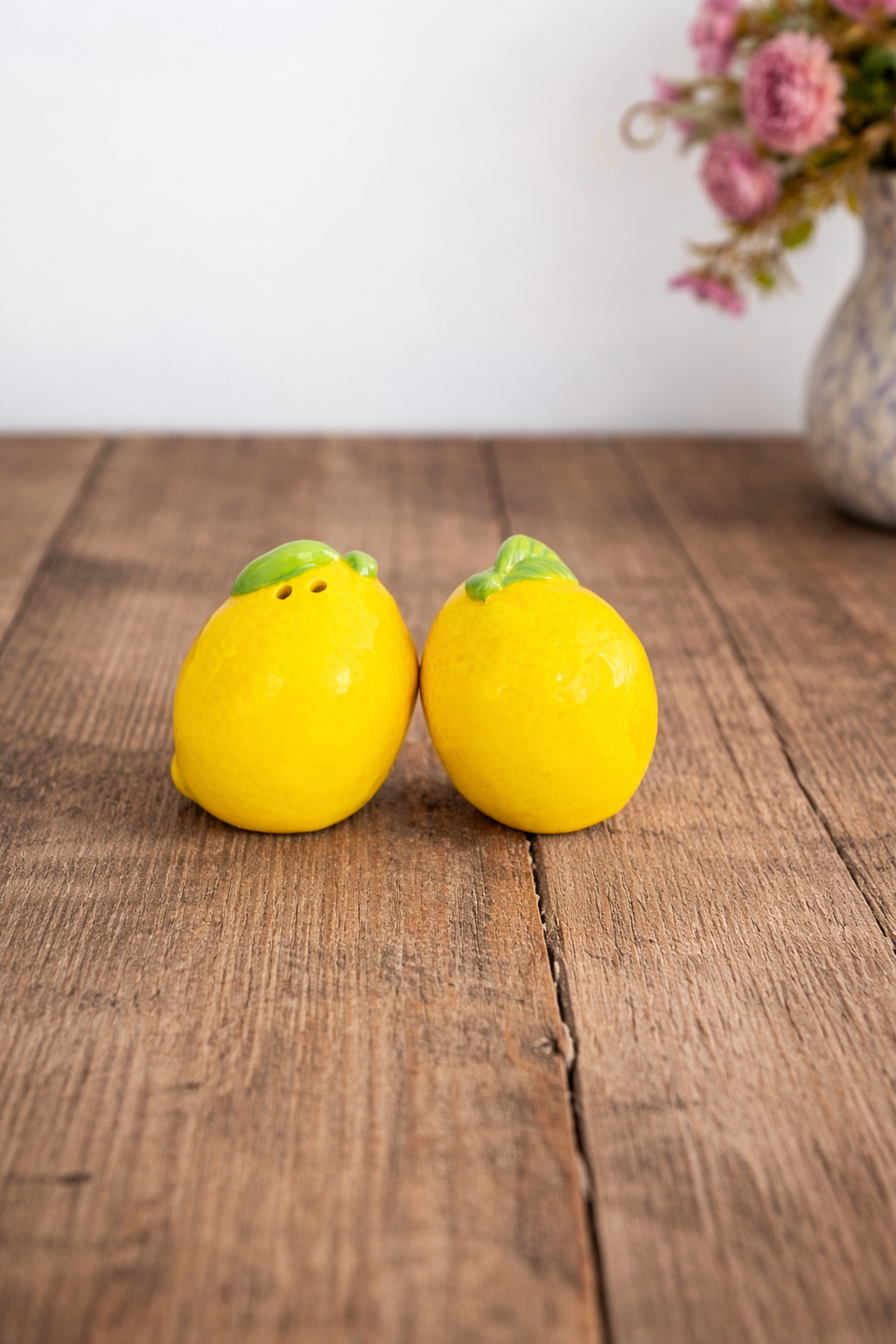 Ceramic Salt And Pepper Shakers, Porcelain Lemon Salt And Pepper Set, Amalfi Coast Kitchen Decor