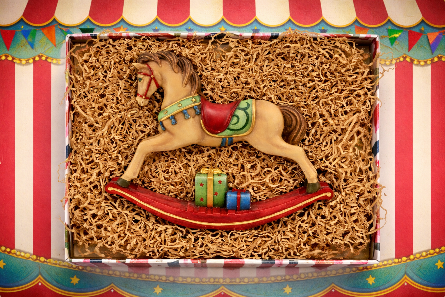 Rocking Horse, Circus Theme Nursery Decor, Nostalgic Home Gifts