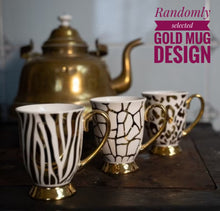 Load image into Gallery viewer, Tea Gift Box, White And Gold Ceramic Cup With Gold Spoon And Tea Infuser
