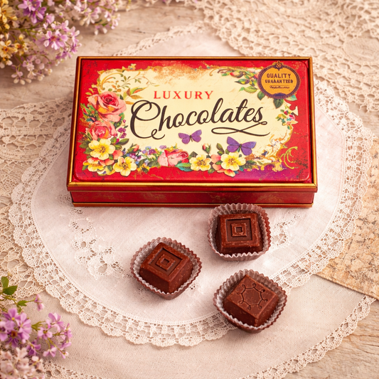 Small Vintage Chocolate Box With Wax Melts