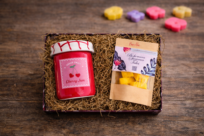 Soy Wax Melts And Wax Melter Gift Set, Ceramic Wax Melt Burner In Marmalade Jar Design, Mother's Day Pamper Gift Box
