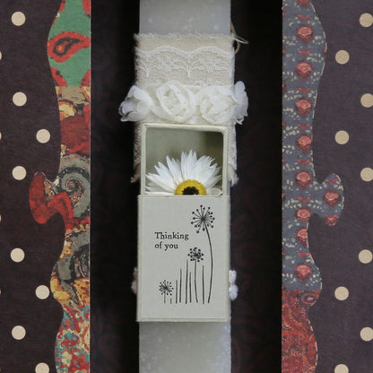 Easter Candle Dried Flower Matchbox