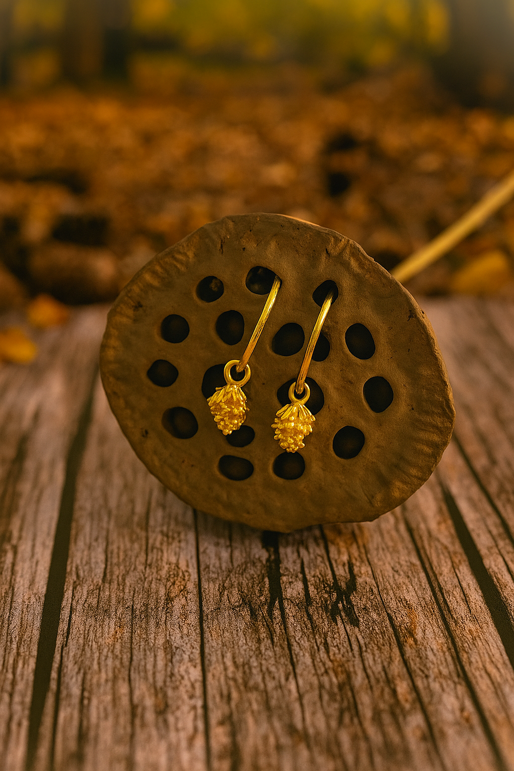 Pinecone Jewelry Set In Porcelain Pinecone Jewelry Box