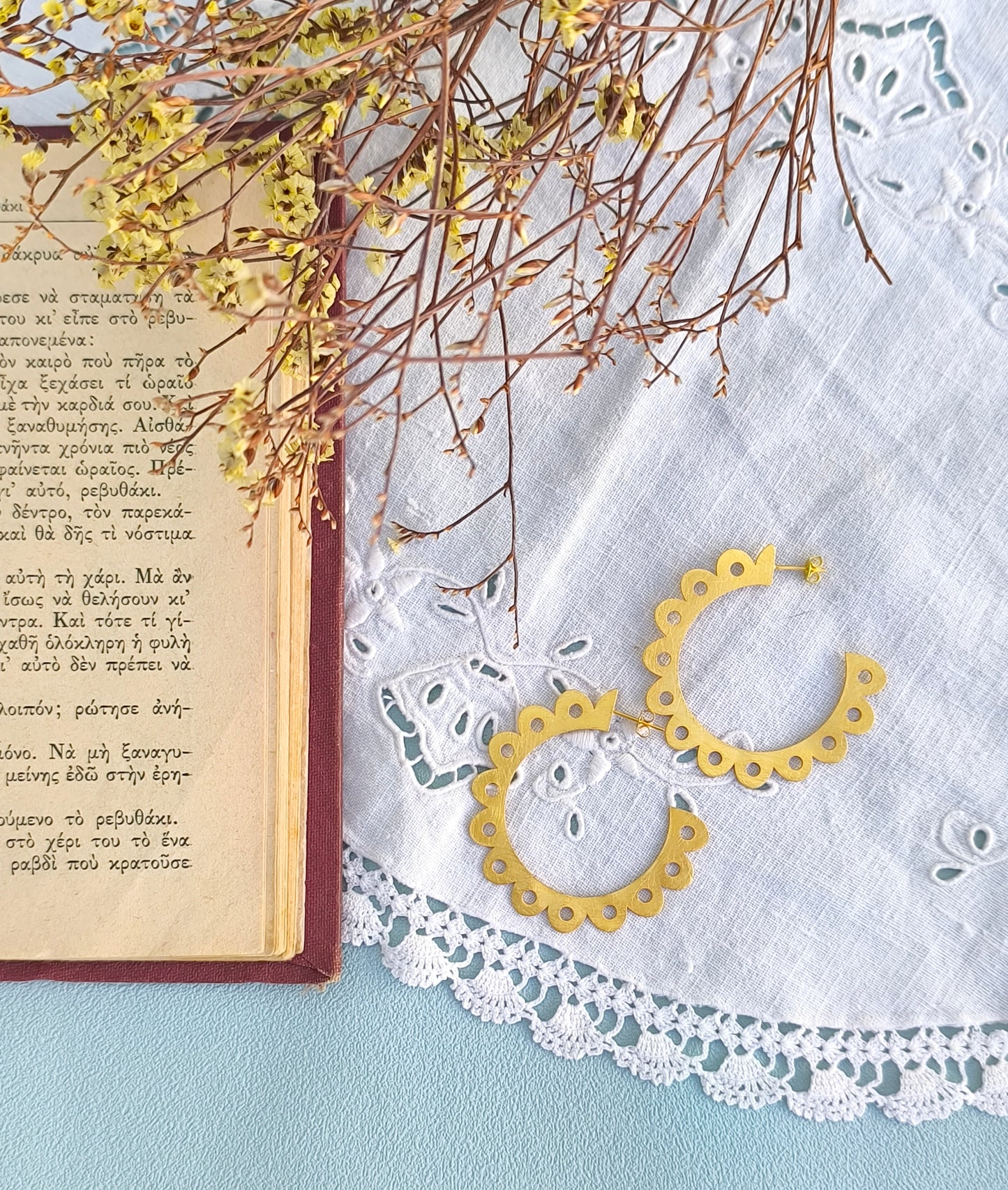 Χρυσοί Δαντελωτοί Κρίκοι 